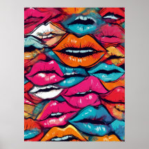 Luscious Women Lovemaking Lips: Warhol's Artistry