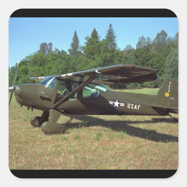 Luscombe, T-8F, 1948_Classic Aviation Square Sticker (Front)