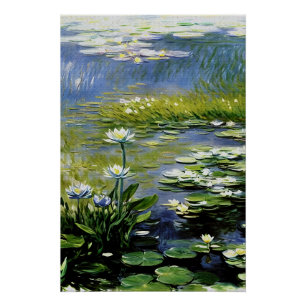 Lush Agapanthus Flowers at Giverny Poster