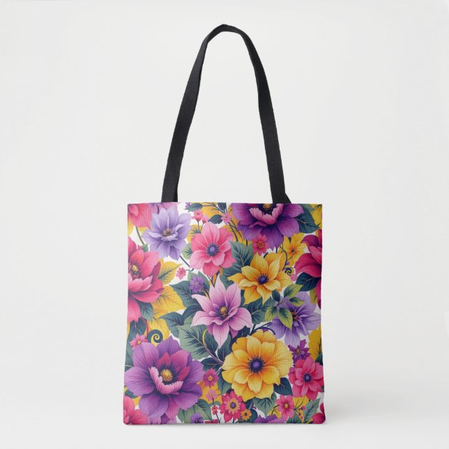 Lush Bloom Tote Bag (Front)
