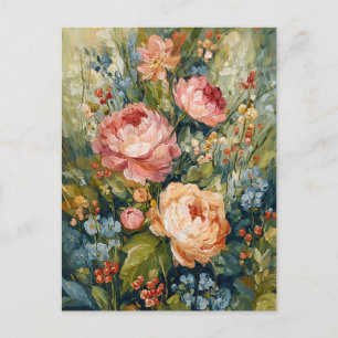 Lush Blooming Floral Arrangement Postcard