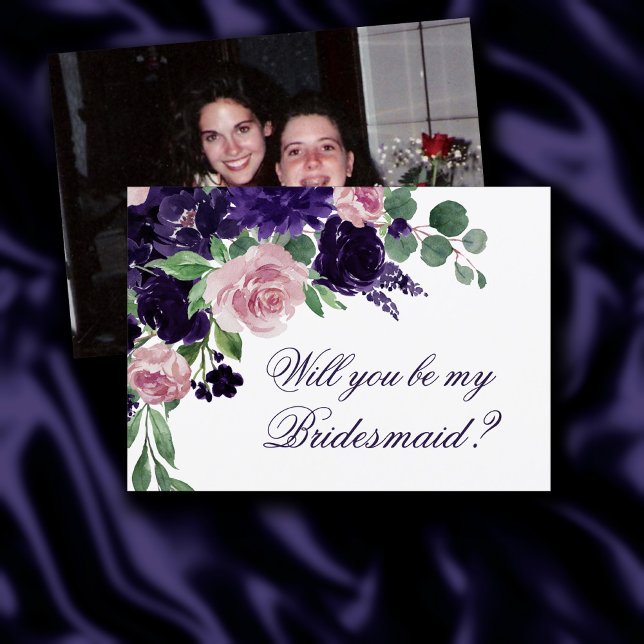 Lush Blossoms | Pink and Purple Floral Photo Ask Invitation (Creator Uploaded)