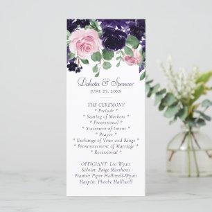 Lush Blossoms   Purple and Pink Rose Garland Program