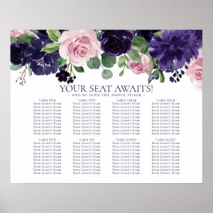 Lush Blossoms   Purple Pink 10 Top Seating Chart