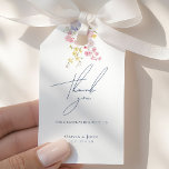 Lush Blue Boho Wildflowers Elegant Wedding Gift Tags<br><div class="desc">Beautiful Modern Boho wild flowers  with an elegant script in Dusty blue for a Spring or Summer wedding.</div>