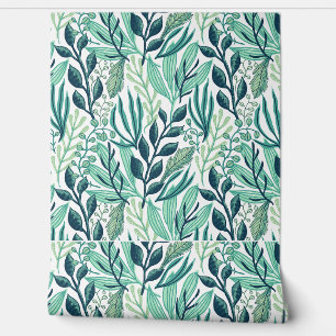 Lush Botanical summer green leaves Wallpaper