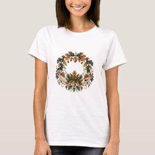 Lush Botanical Watercolor Acorn Arch T-Shirt