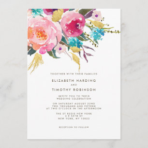 Lush Bouquet Wedding invitation