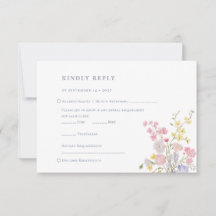 Lush Elegant Wildflowers Dusty Blue Wedding