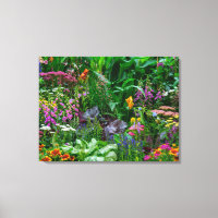 Lush English Cottage Garden Summer Flowers Photo