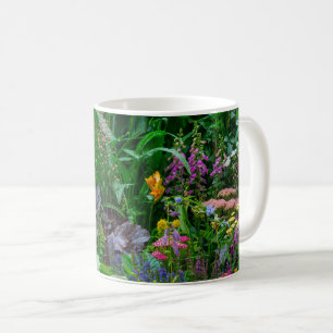 Lush English Cottage Garden Summer Flowers Photo Coffee Mug