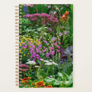 Lush English Cottage Garden Summer Flowers Photo Planner