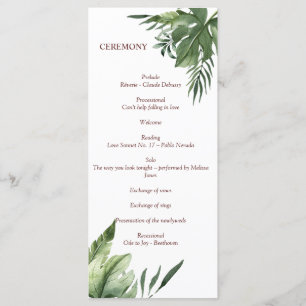 Lush Exotic Tropical Palm Leaves Program