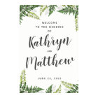 Lush Fern Tropical Botanical Wedding Welcome Sign