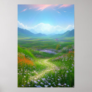 Lush Fields of Beauty Poster