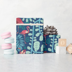 Lush Flamingo Jungle Wrapping Paper