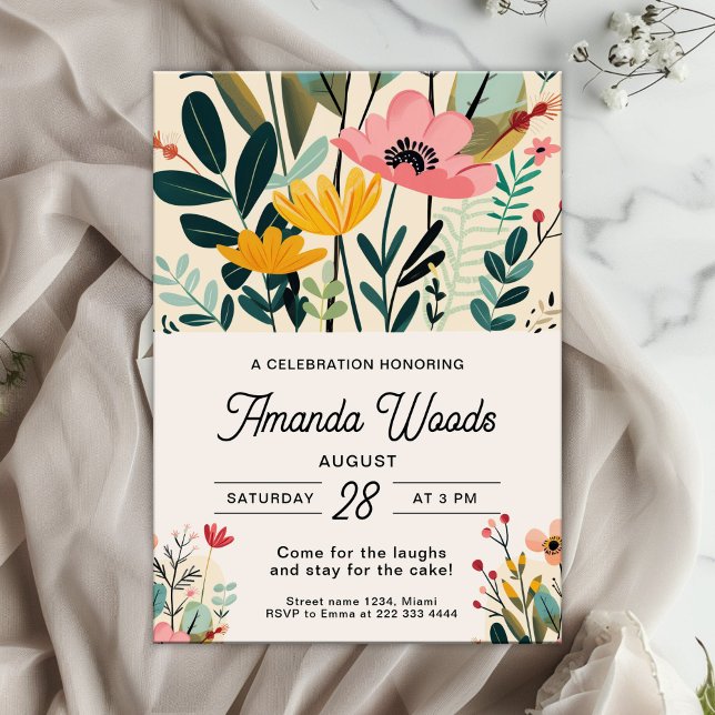 Lush Floral Joy Celebration Invitation (Creator Uploaded)