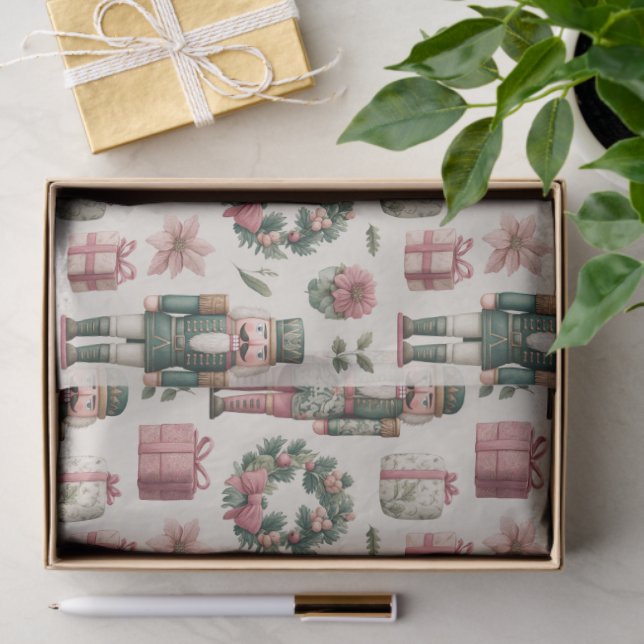 Lush Florals with Holiday Nutcracker Tissue Paper (Gift)