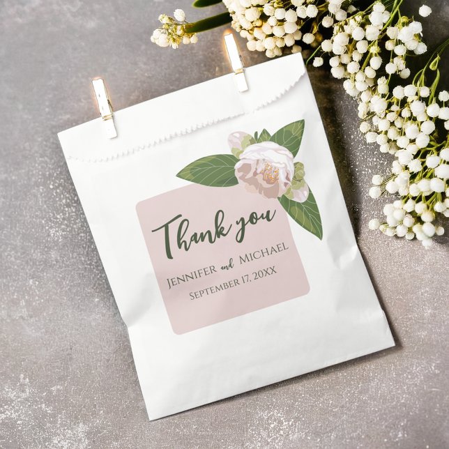 Lush Flower and Greenery Elegant  Favour Bag (Lush Flower and Greenery Elegant Favor Bag)