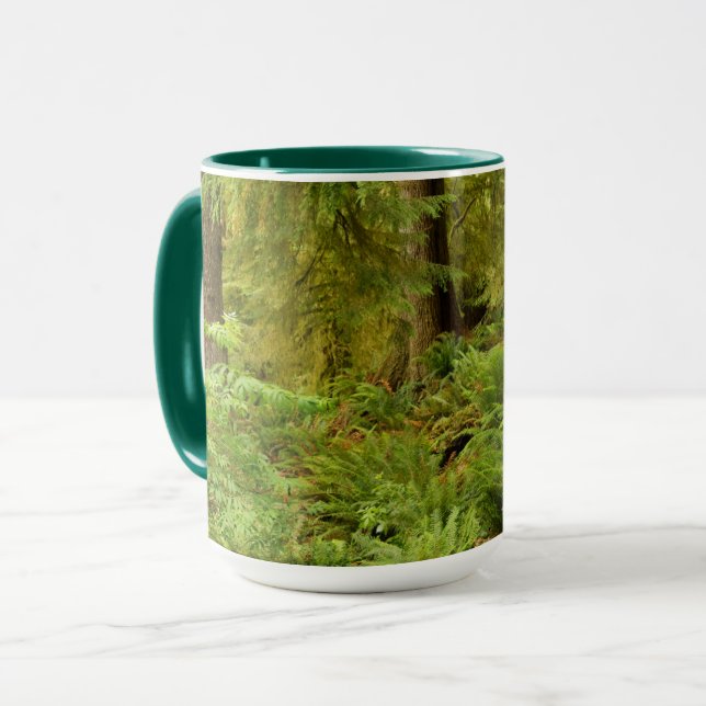 Lush Forest & Ferns | Ecola State Park, Oregon Mug (Front Left)