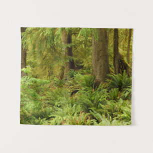 Lush Forest & Ferns   Ecola State Park, Oregon Tapestry