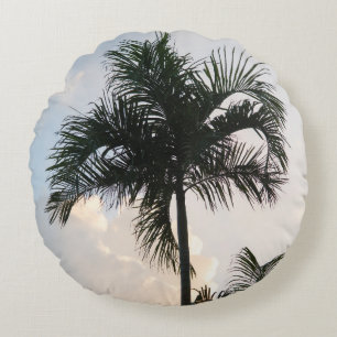 Lush Glam Palm Tree 1 Round Cushion