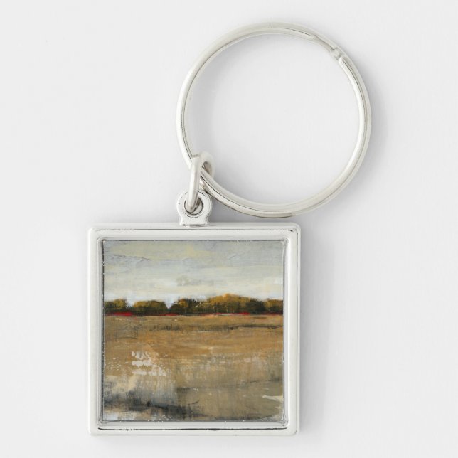 Lush Green Countryside Landscape Key Ring (Front)