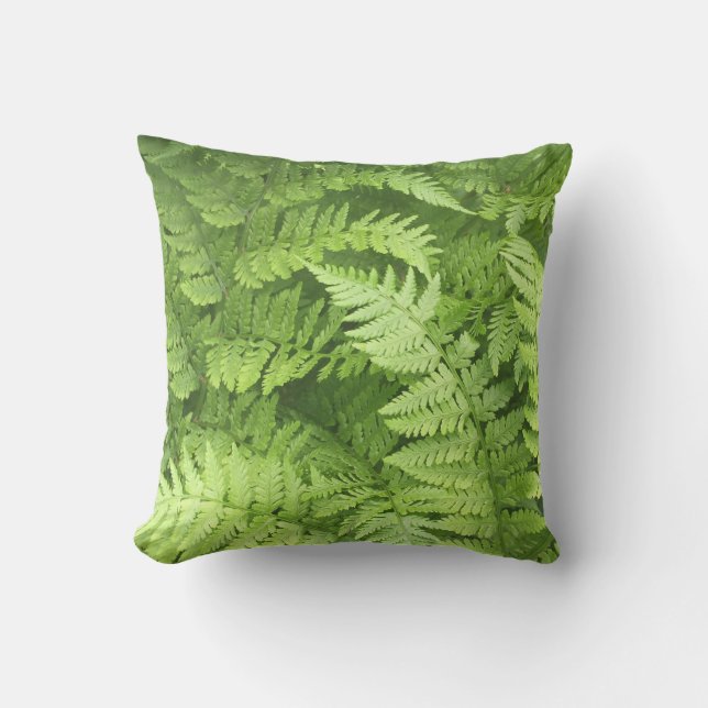 Lush Green Ferns Cushion (Front)