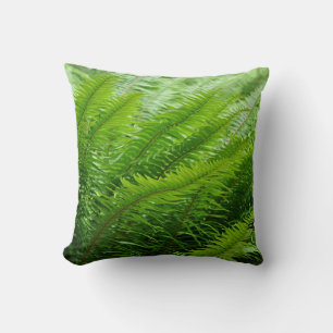 Lush green ferns cushion
