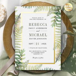 Lush Green Ferns Photo All in One Wedding Gold