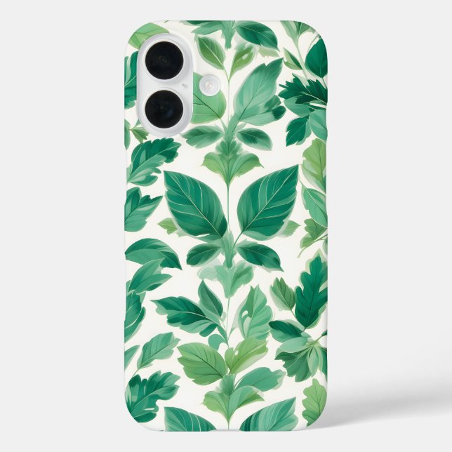 Lush Green Foliage Pattern Case-Mate iPhone Case (Back)