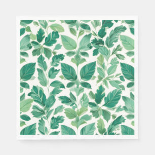 Lush Green Foliage Pattern Napkin