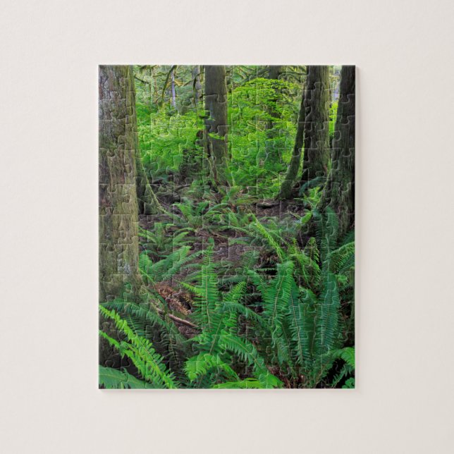 Lush Green Forest Scenic Jigsaw Puzzle (Vertical)