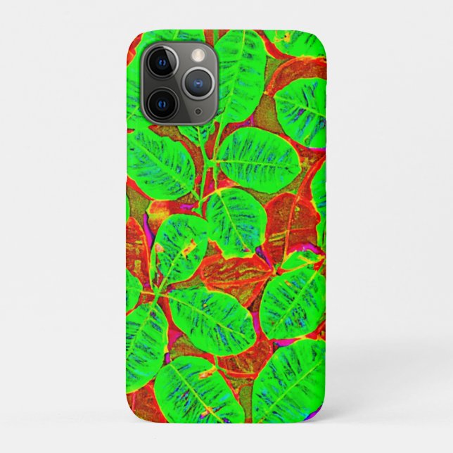Lush Green Leaf Pattern Case-Mate iPhone Case (Back)