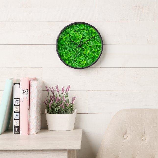 Lush Green Leaves  Clock (Reading Room)