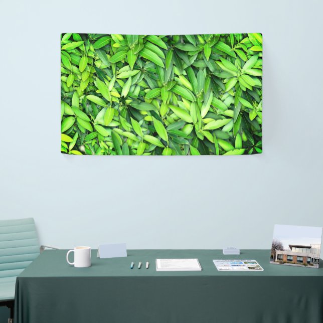 Lush Green Leaves Pattern – Nature Botanical  Banner (Tradeshow)