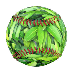 Lush Green Leaves Pattern – Nature Botanical Baseball