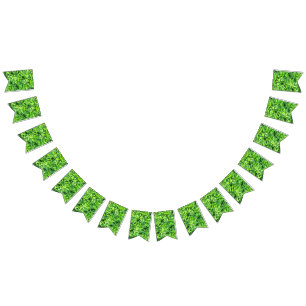 Lush Green Leaves Pattern – Nature Botanical  Bunting