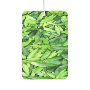 Lush Green Leaves Pattern – Nature Botanical Car Air Freshener