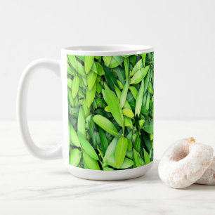 Lush Green Leaves Pattern – Nature Botanical Coffee Mug