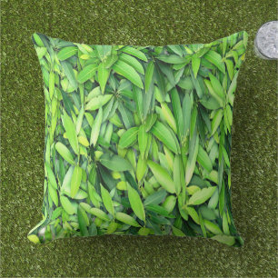 Lush Green Leaves Pattern – Nature Botanical Cushion