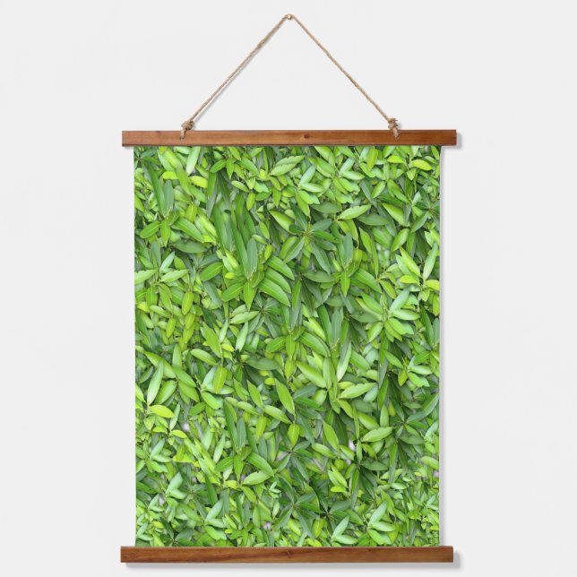 Lush Green Leaves Pattern – Nature Botanical  Hanging Tapestry (Front)