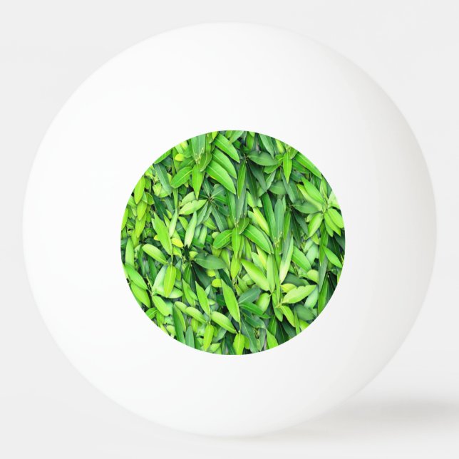 Lush Green Leaves Pattern – Nature Botanical  Ping Pong Ball (Front)