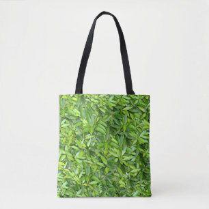 Lush Green Leaves Pattern – Nature Botanical Tote Bag