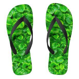 Lush Green Leaves Thongs