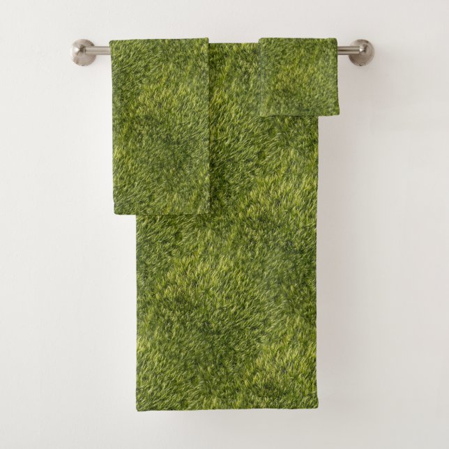 Lush Green Moss Bath Towel Set (Insitu)
