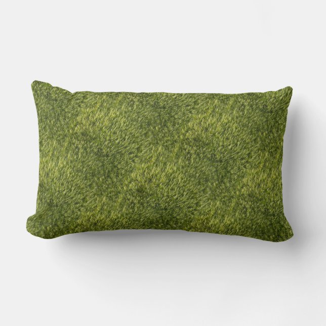 Lush Green Moss Lumbar Cushion (Front)