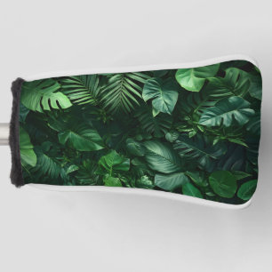 Lush Green Tropical Leaves  Golf Head Cover