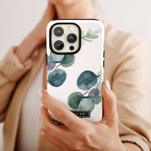 Lush Greenery and Eucalyptus Personalised Name Case-Mate iPhone Case (Creator Uploaded)