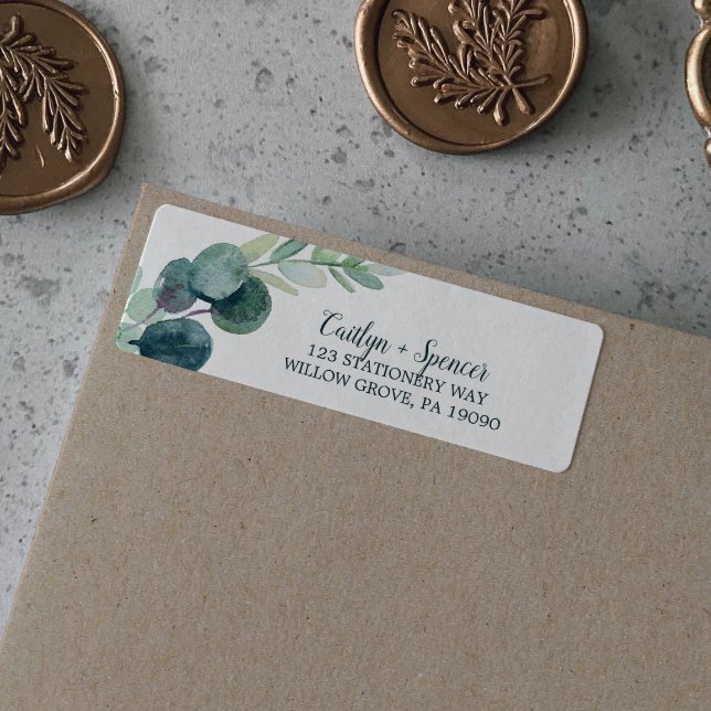 Lush Greenery and Eucalyptus Return Address Label (Creator Uploaded)